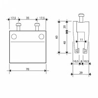 pinza fermavetro disegno tecnico